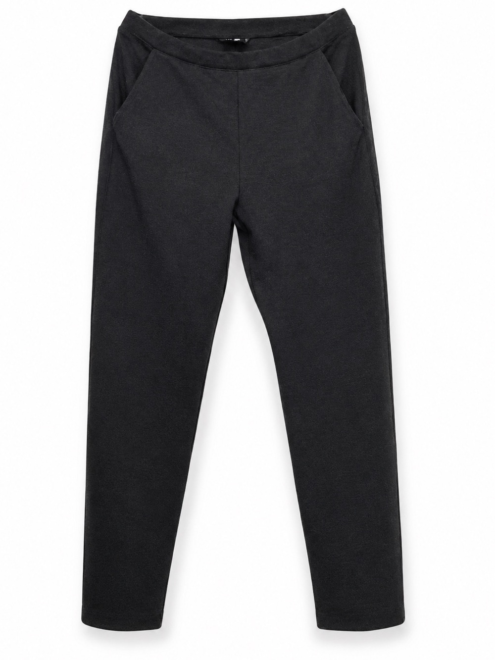 Saint + Sofia Black Pull-On Straight Leg Pants with Pockets – US 8